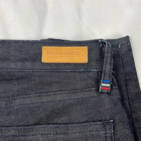 Etienne Marcel Los Angeles Dark Wash Zipper Moto Skinny Jean Size 26 - Picture 8 of 13
